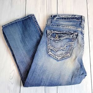 Big Star Maddie mid rise fit cropped denim jeans Size 27